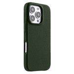 MELKCO For iPhone 16 Pro Max Magnetic Case Genuine Cow Leather PC Phone Back Cover