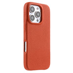 MELKCO For iPhone 16 Pro Max Magnetic Case Genuine Cow Leather PC Phone Back Cover
