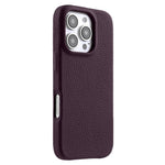 MELKCO For iPhone 16 Pro Max Magnetic Case Genuine Cow Leather PC Phone Back Cover