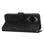DIERFENG DF-03 For Huawei nova 14 5G Case Lines Imprint Wallet Leather Phone Cover with Wrist Strap