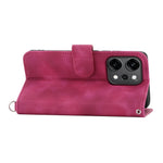 For Oppo Reno14 Pro 5G (Global) Case Flower Pattern PU Leather Wallet Phone Cover with Strap
