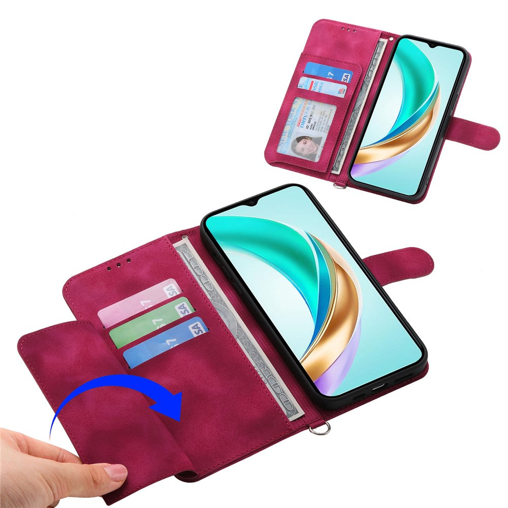 For Huawei nova 14 Ultra 5G Case Flower Pattern PU Leather Wallet Phone Cover with Strap