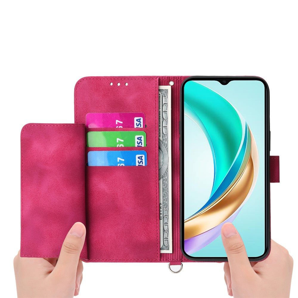 For Huawei nova 14 Ultra 5G Case Flower Pattern PU Leather Wallet Phone Cover with Strap
