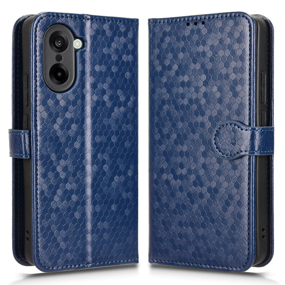 OnePlus Nord CE5 5G / Ace 5 Racing 5G Plånboksfodral Prickmönster Avtryck PU-läder mobilskal med Handledsrem