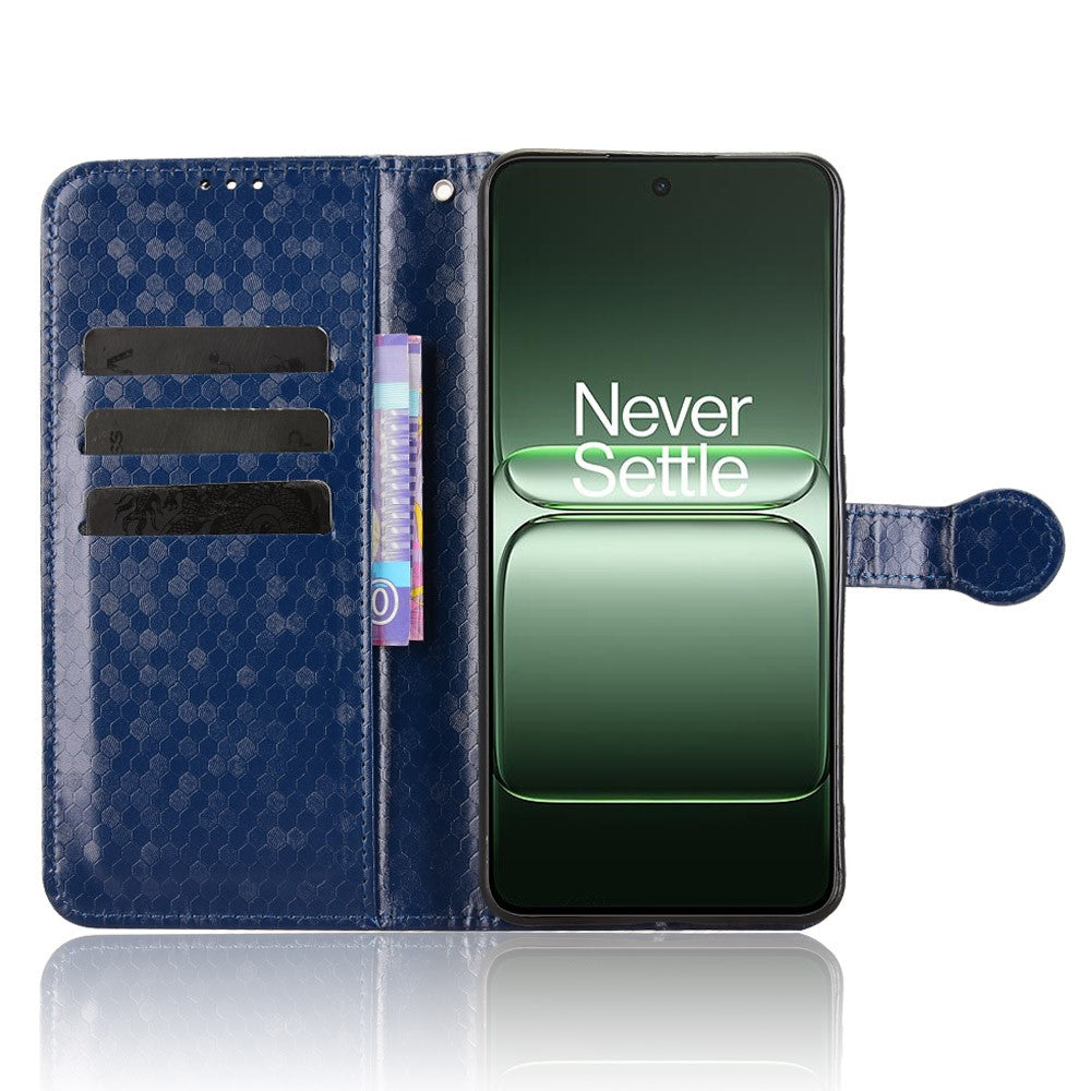 OnePlus Nord CE5 5G / Ace 5 Racing 5G Plånboksfodral Prickmönster Avtryck PU-läder mobilskal med Handledsrem