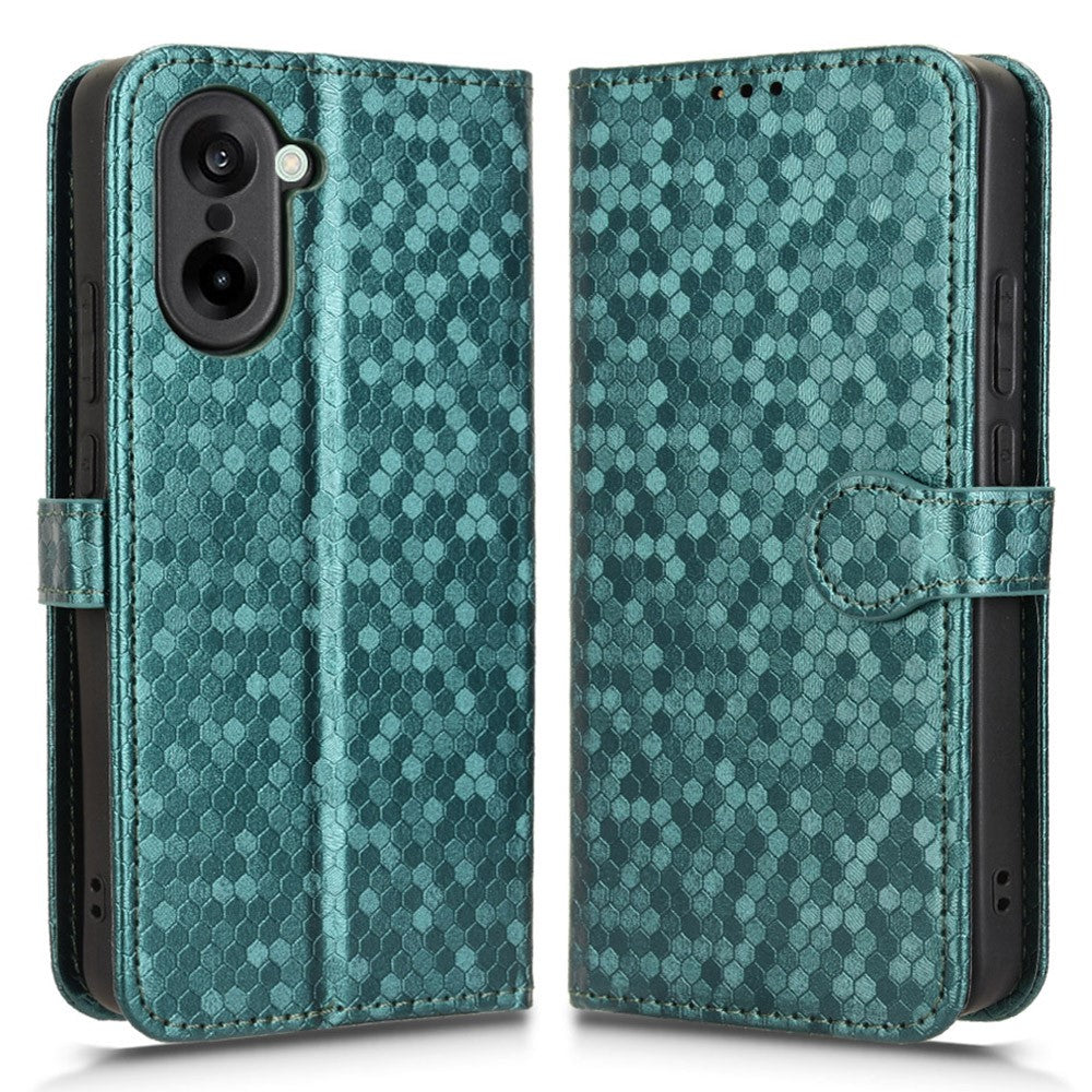 OnePlus Nord CE5 5G / Ace 5 Racing 5G Plånboksfodral Prickmönster Avtryck PU-läder mobilskal med Handledsrem