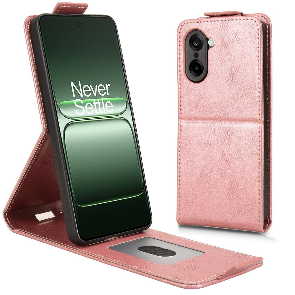 OnePlus Nord CE5 5G / Ace 5 Racing 5G Stativskal Magnetiskt Spänne Vertikalt Flip Lädermobilskal med Korthållare