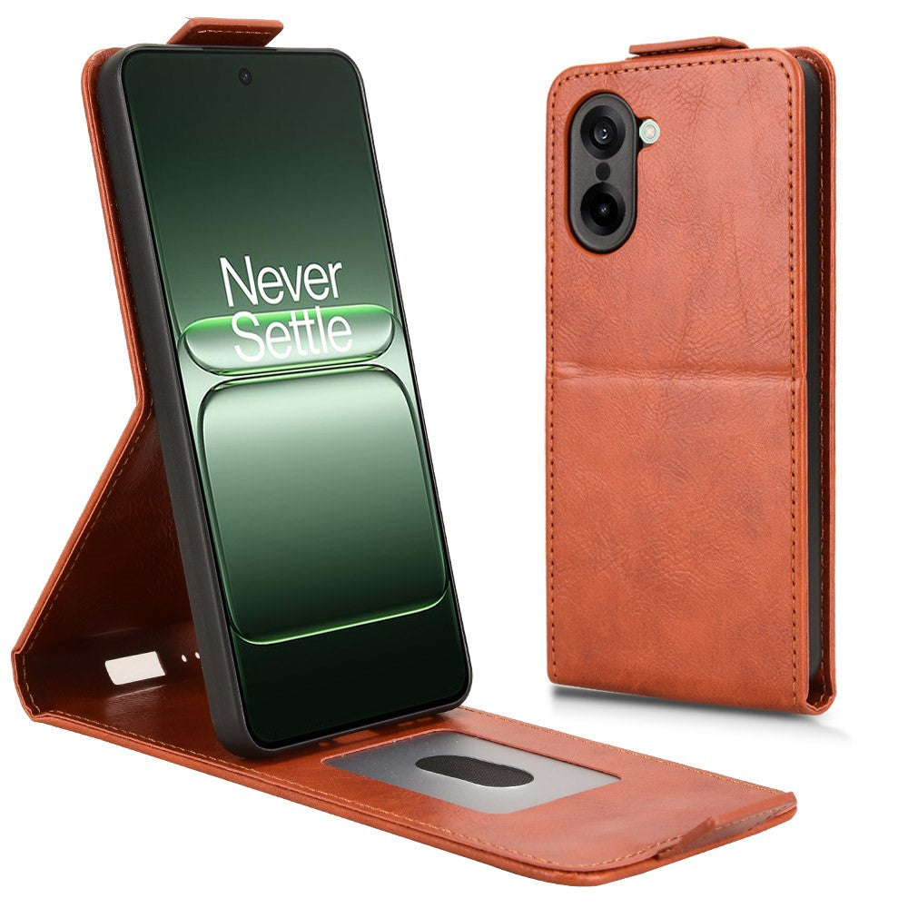 OnePlus Nord CE5 5G / Ace 5 Racing 5G Stativskal Magnetiskt Spänne Vertikalt Flip Lädermobilskal med Korthållare
