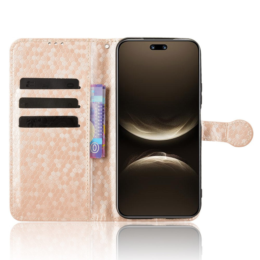 Huawei Nova 14 Pro 5G Plånboksfodral Prickmönster Avtryck PU-läder mobilskal med Handledsrem