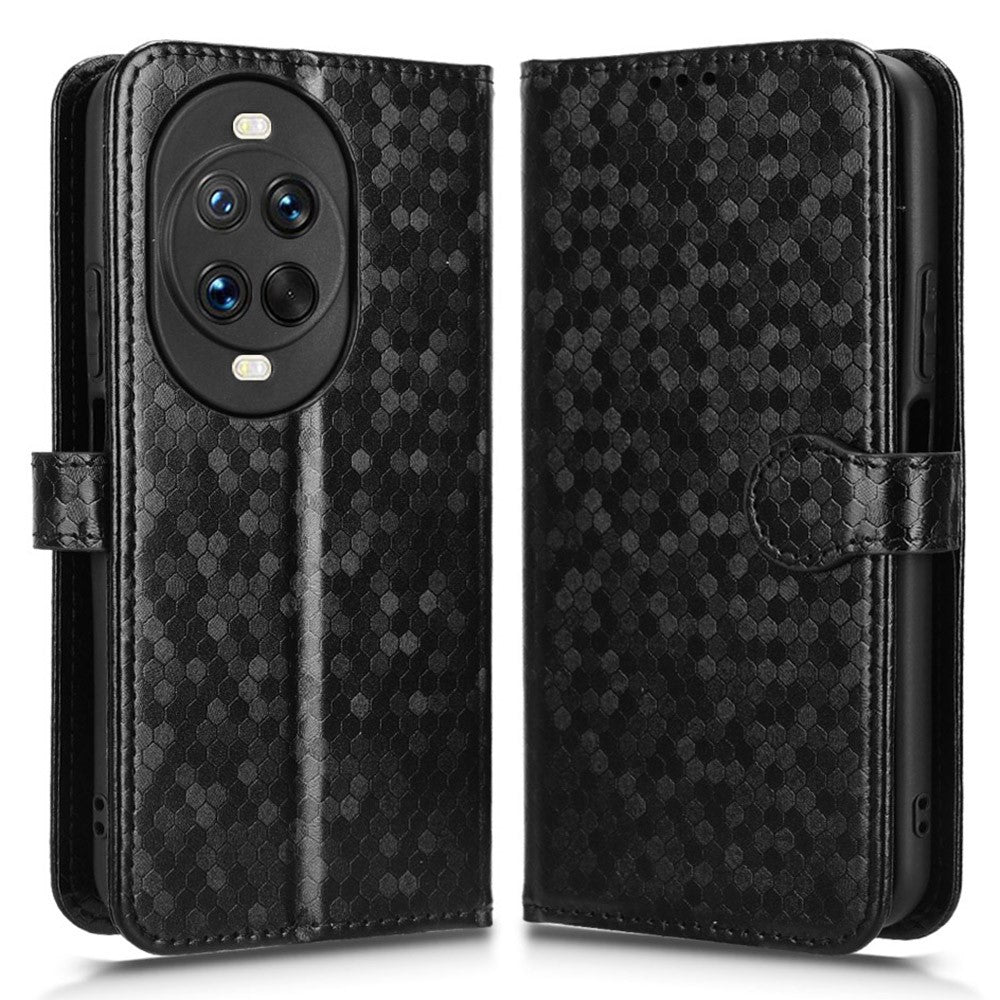 Huawei Nova 14 5G Plånboksfodral Prickmönster Avtryck PU-läder mobilfodral med Handledsrem