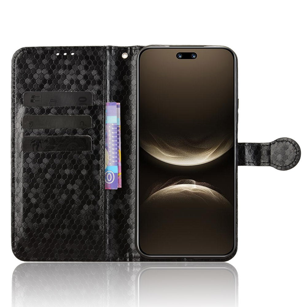 Huawei Nova 14 5G Plånboksfodral Prickmönster Avtryck PU-läder mobilfodral med Handledsrem