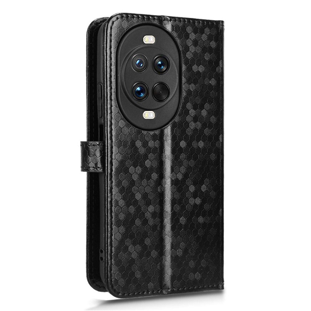 Huawei Nova 14 5G Plånboksfodral Prickmönster Avtryck PU-läder mobilfodral med Handledsrem