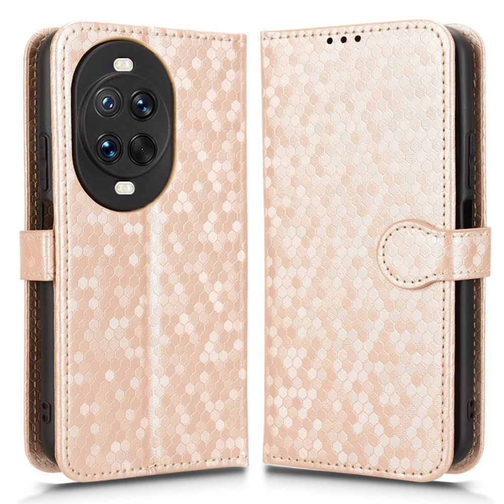 Huawei Nova 14 5G Plånboksfodral Prickmönster Avtryck PU-läder mobilfodral med Handledsrem