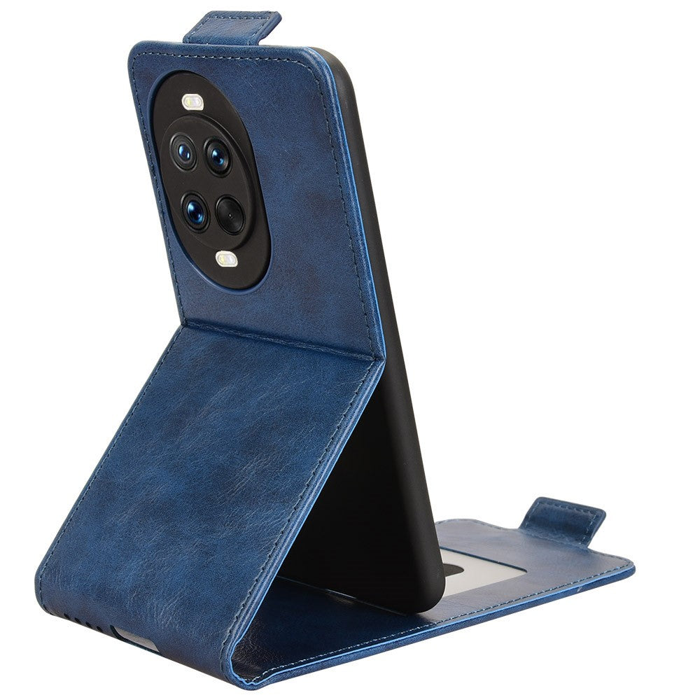 Huawei Nova 14 5G Stativskal Magnetiskt Spänne Vertikalt Flip Lädermobilskal med Korthållare