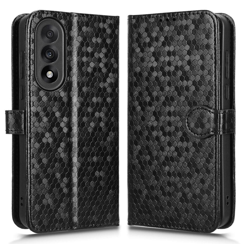 OnePlus Nord 5 5G / Ace 5 Ultra 5G Plånboksfodral i PU-läder med prickmönster och handledsrem