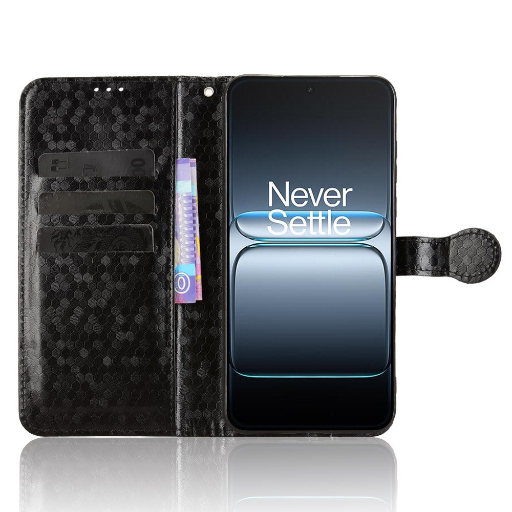 OnePlus Nord 5 5G / Ace 5 Ultra 5G Plånboksfodral i PU-läder med prickmönster och handledsrem