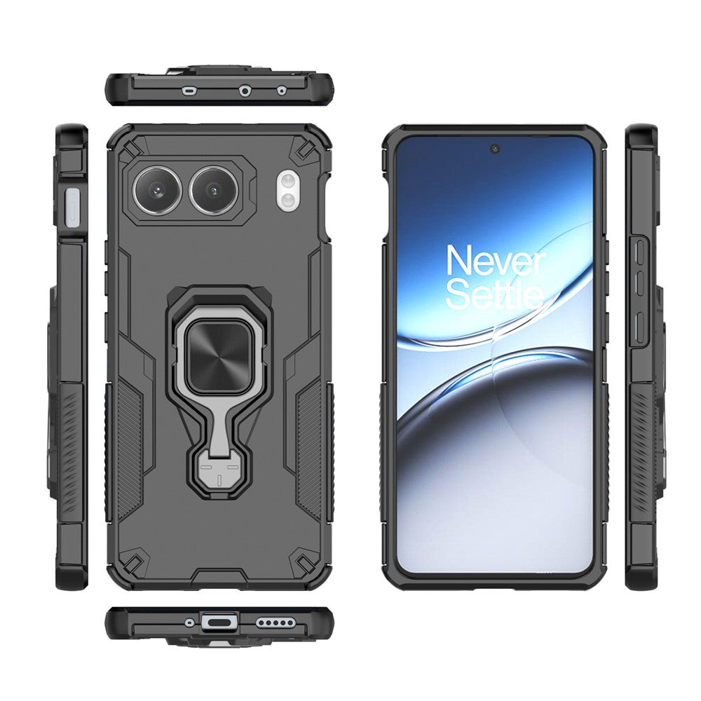 For OnePlus Nord 4 Case Rotatable Ring Kickstand PC + TPU Shockproof Phone Cover