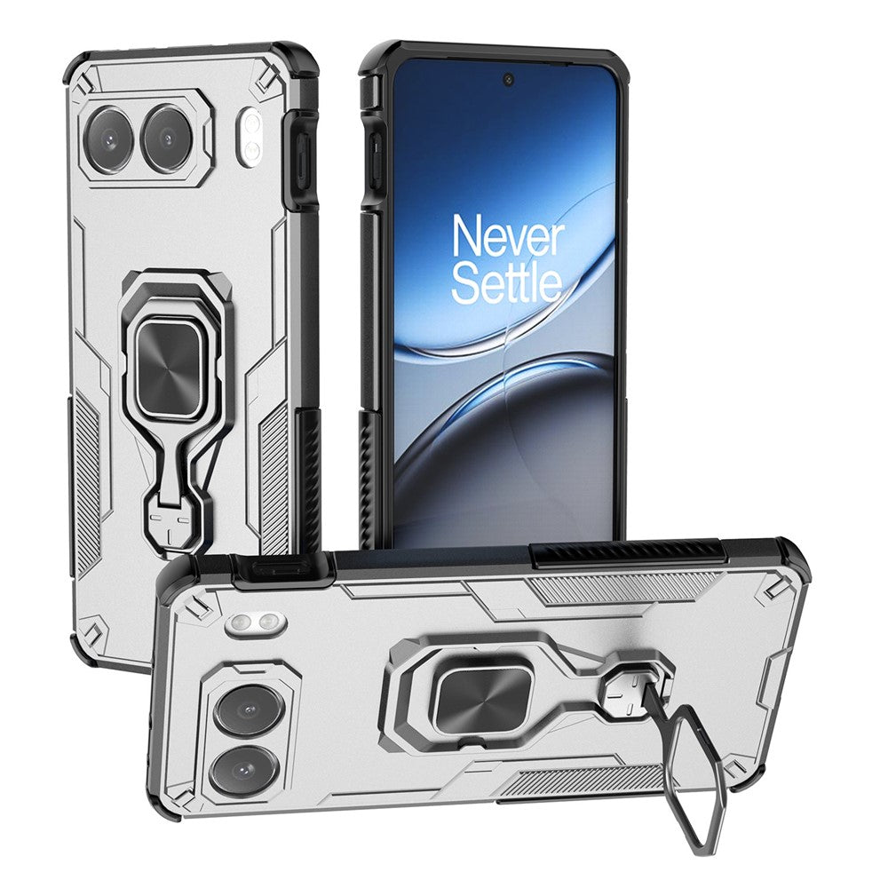 For OnePlus Nord 4 Case Rotatable Ring Kickstand PC + TPU Shockproof Phone Cover