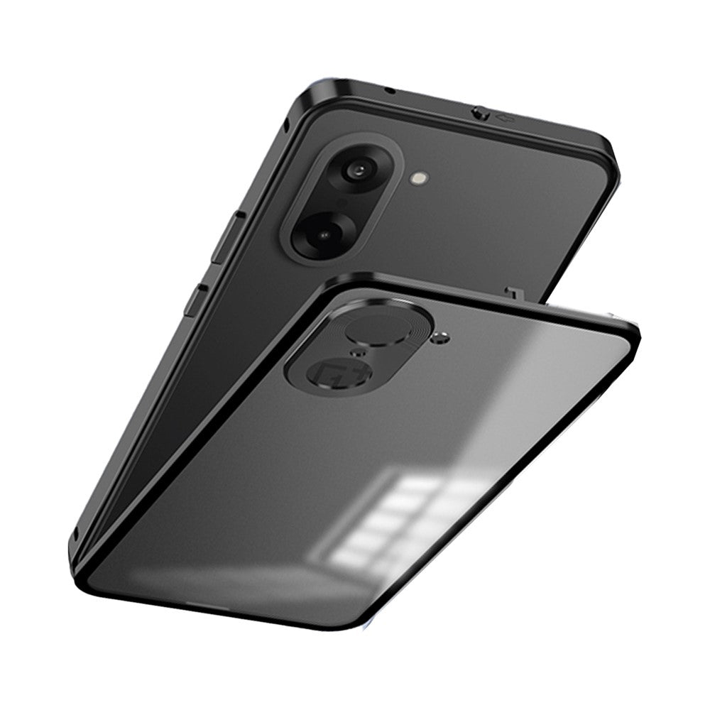 Til OnePlus Nord CE5 5G / Ace 5 Racing 5G Mat Cover i Aluminiumlegering + PC-Telefoncover Med Pop-Up Snaplås