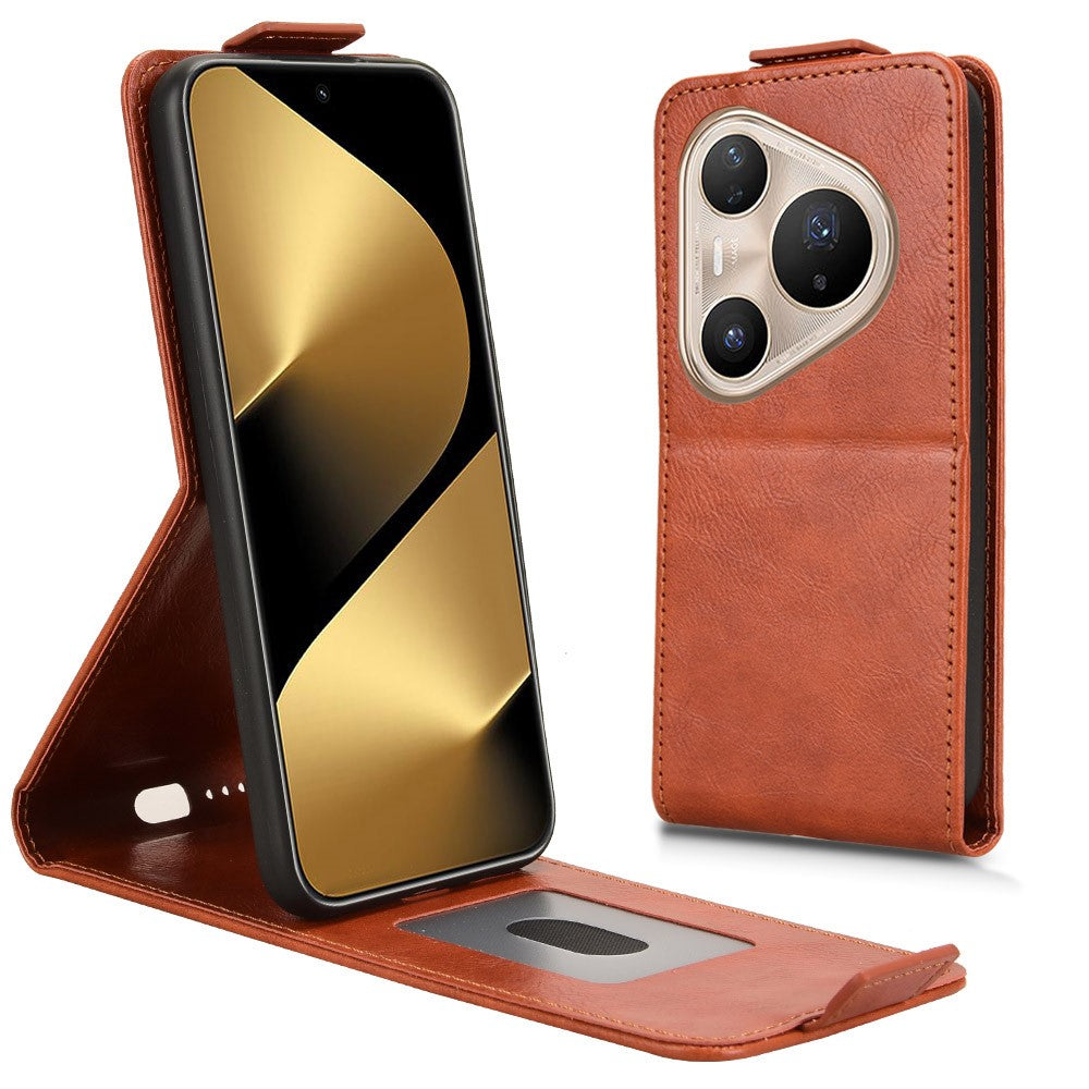 For Huawei Pura 80 Pro / 80 Pro+ Stand Case Magnetic Clasp Vertical Flip Leather Phone Cover with Card Holder