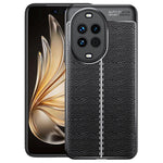 For Huawei nova 14 5G Case Litchi Texture TPU Flexible Phone Cover, Black