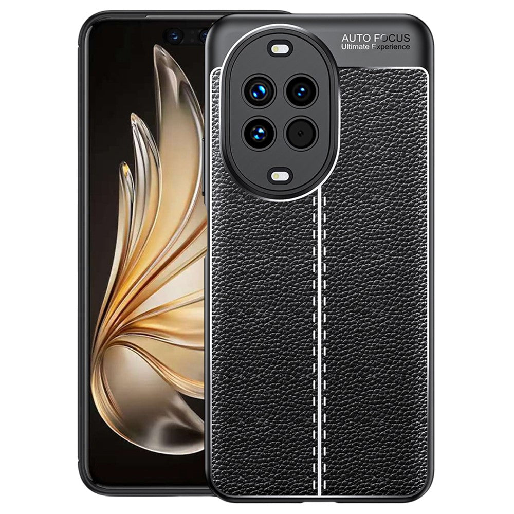 For Huawei nova 14 5G Case Litchi Texture TPU Flexible Phone Cover, Black