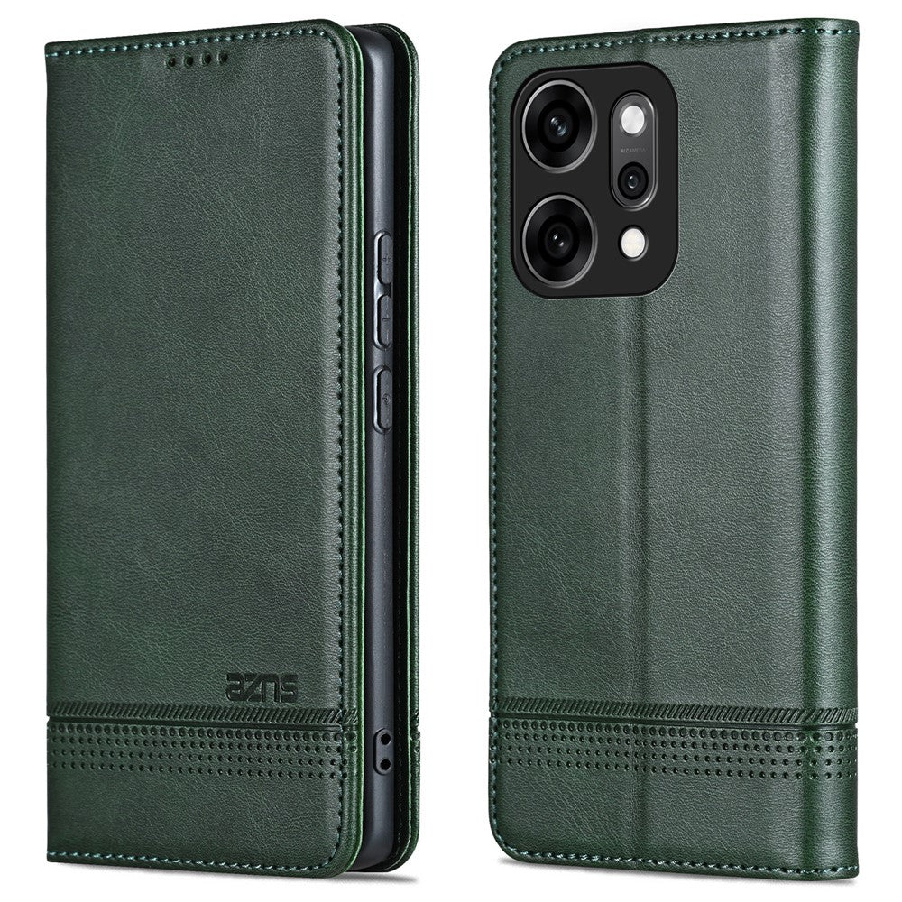 AZNS For Oppo Reno14 Pro 5G (Global) Case Cowhide Texture PU Leather Wallet Phone Cover