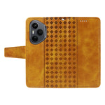 For Honor 400 Pro 5G (Global) Leather Case Wallet Stand Grids Imprinted Phone Cover with Strap
