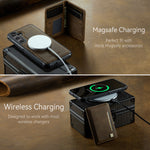 AUTSPACE For Samsung Galaxy S25+ / Galaxy S24+ Case  A13 Vintage Leather Back Cover with Magnetic Detachable Card Bag