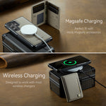 AUTSPACE For Samsung Galaxy S25 Ultra Case  A13 Vintage Leather Back Cover with Magnetic Detachable Card Bag