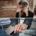 AUTSPACE For Samsung Galaxy S25 Ultra Case  A13 Vintage Leather Back Cover with Magnetic Detachable Card Bag