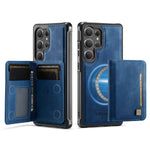 AUTSPACE For Samsung Galaxy S25 Ultra Case  A13 Vintage Leather Back Cover with Magnetic Detachable Card Bag