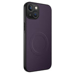 WANLONFENG til iPhone 15 cover kompatibelt med MagSafe TQ-serien kulfibertekstur PC TPU telefoncover