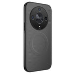 WANLONFENG For Honor X9b 5G Magnetic Case TQ Series Carbon Fiber Texture PC TPU Phone Cover