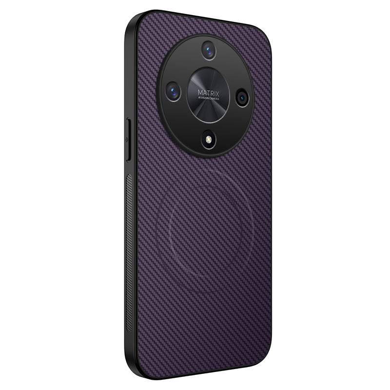 WANLONFENG For Honor X9b 5G Magnetic Case TQ Series Carbon Fiber Texture PC TPU Phone Cover