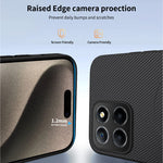 WANLONFENG For Honor X8c 4G Magnetic Case  TQ Series Carbon Fiber Texture PC TPU Phone Cover