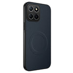 WANLONFENG For Honor X8c 4G Magnetic Case  TQ Series Carbon Fiber Texture PC TPU Phone Cover