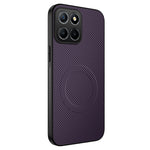 WANLONFENG For Honor X8c 4G Magnetic Case  TQ Series Carbon Fiber Texture PC TPU Phone Cover