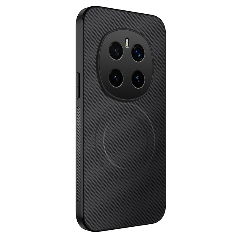 WANLONFENG For Honor Magic7 Pro 5G Magnetic Case  TQ Series Carbon Fiber Texture PC TPU Phone Cover