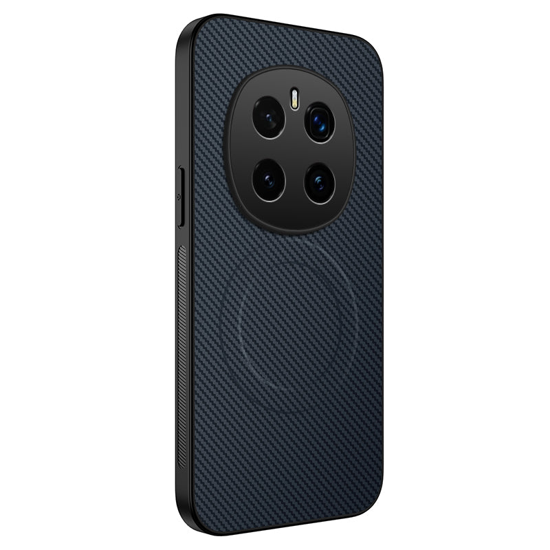 WANLONFENG For Honor Magic7 Pro 5G Magnetic Case  TQ Series Carbon Fiber Texture PC TPU Phone Cover