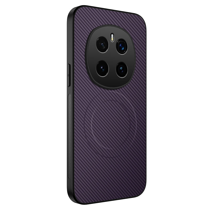 WANLONFENG For Honor Magic7 Pro 5G Magnetic Case  TQ Series Carbon Fiber Texture PC TPU Phone Cover