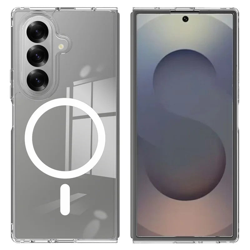 WANLONFENG For Samsung Galaxy Z Fold7 5G Clear Magnetic Case LM2 Series Phone Cover (Big Lens Hole)