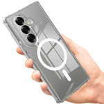 WANLONFENG For Samsung Galaxy Z Fold7 5G Clear Magnetic Case LM2 Series Phone Cover (Big Lens Hole)