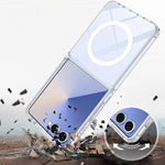 WANLONFENG för Samsung Galaxy Z Flip7 5G genomskinligt magnetiskt skal LM2-serien mobilskydd (stort linshål)