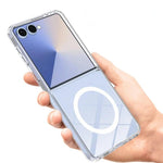 WANLONFENG för Samsung Galaxy Z Flip7 5G genomskinligt magnetiskt skal LM2-serien mobilskydd (stort linshål)