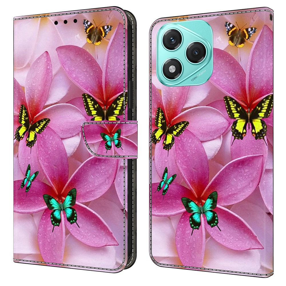 For Honor 400 Lite 5G Pung Etui Mønsterprint Stander Læder Flip Telefon Cover