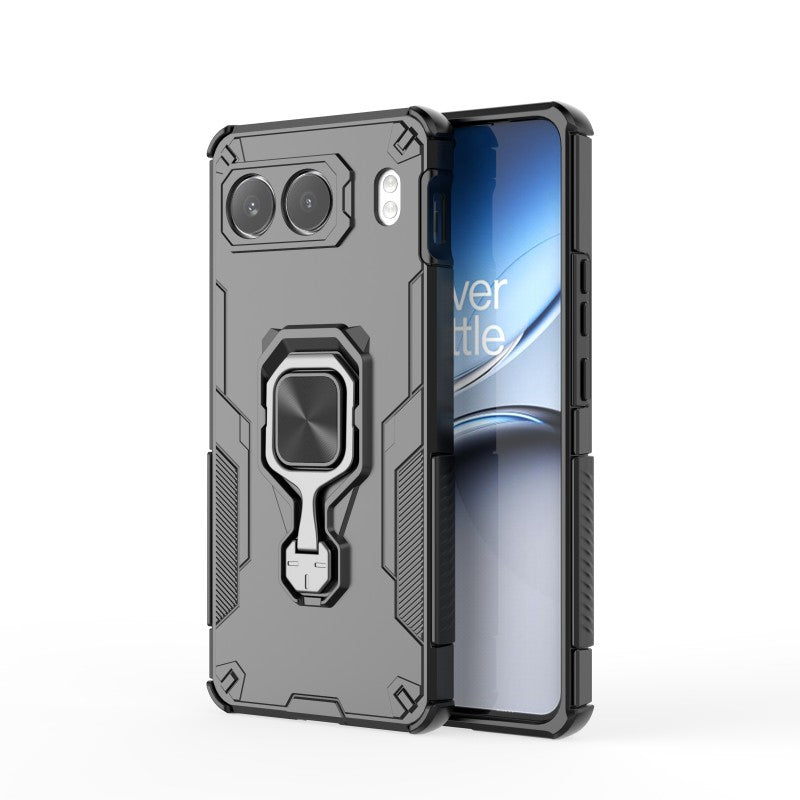 WANLONFENG För OnePlus Nord 4 mobilskal PC TPU Bakstycke Stativ med Härdat Glas