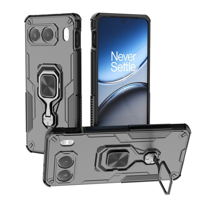 WANLONFENG För OnePlus Nord 4 mobilskal PC TPU Bakstycke Stativ med Härdat Glas