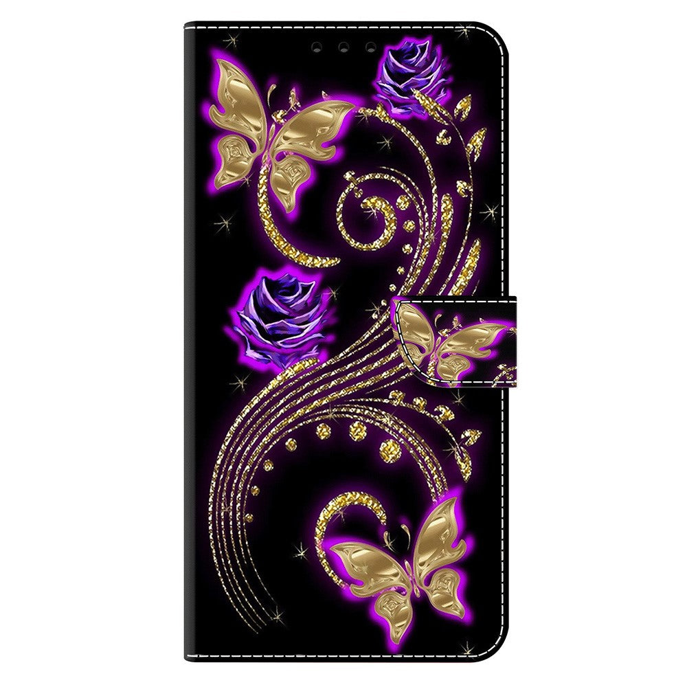 For Honor 400 Pro 5G (Global) Cover 3D-mønster PU-læderpung Telefoncover med stander