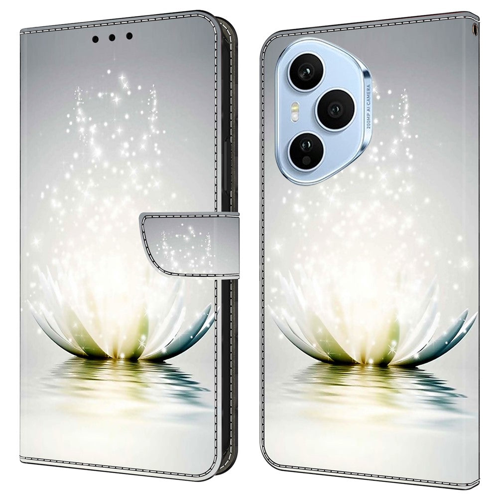 For Honor 400 Pro 5G (Global) Cover 3D-mønster PU-læderpung Telefoncover med stander